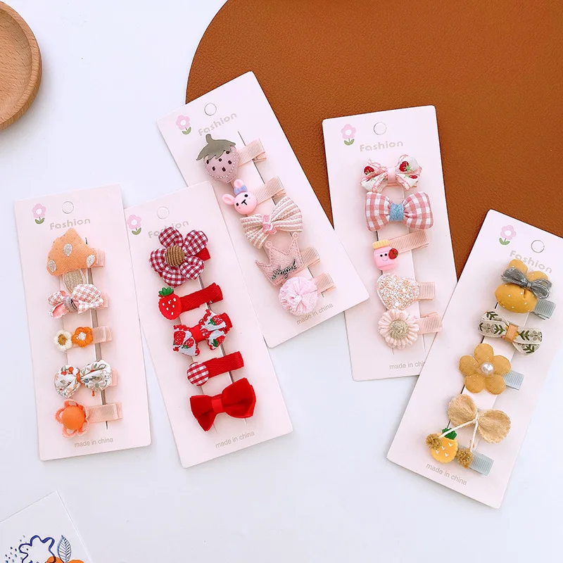 Horquillas para bebé con lazos cubiertos, clips seguros de niña - imagen 3