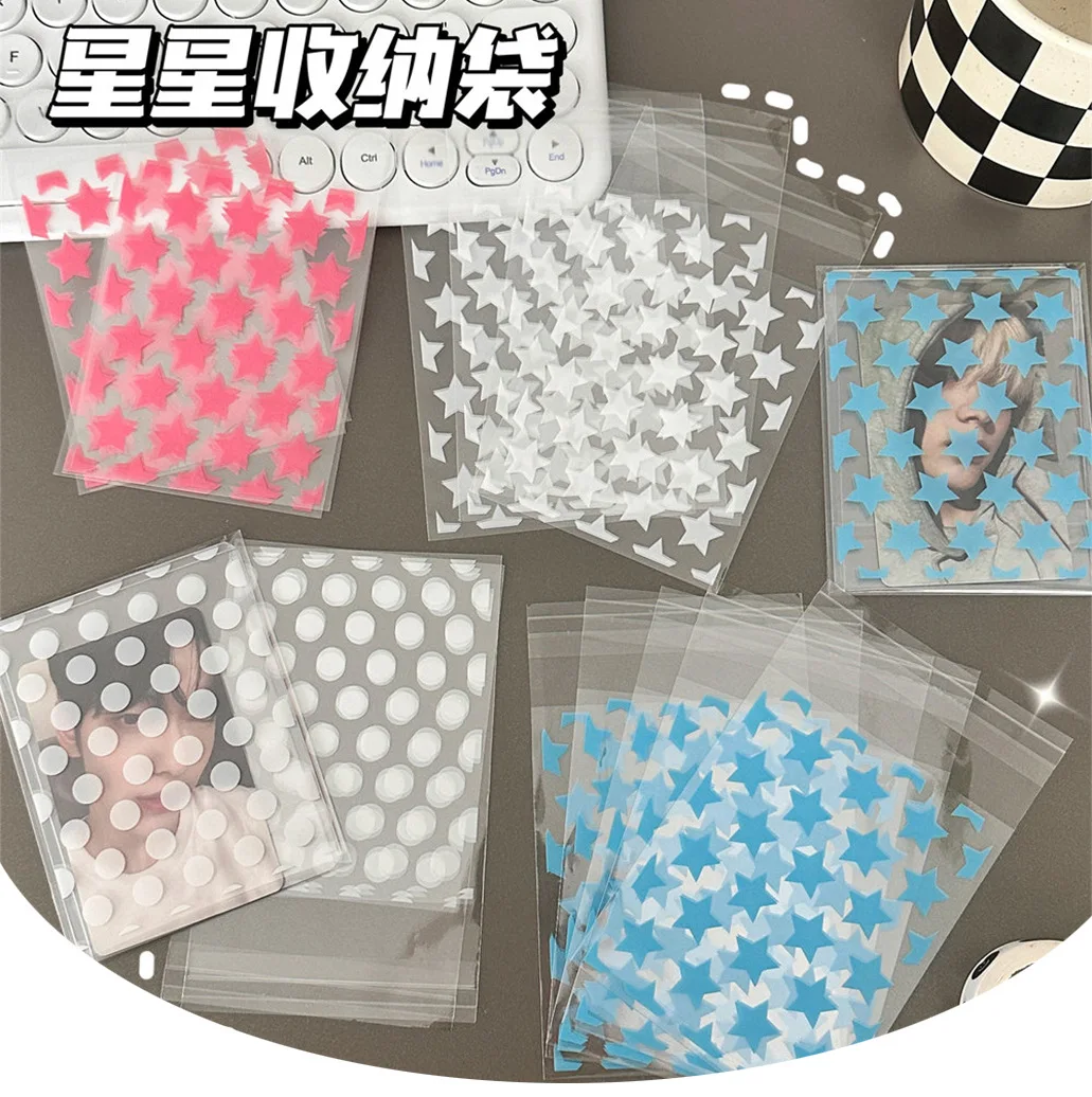 Bolsas transparentes autoadhesivas con diseño de estrella
