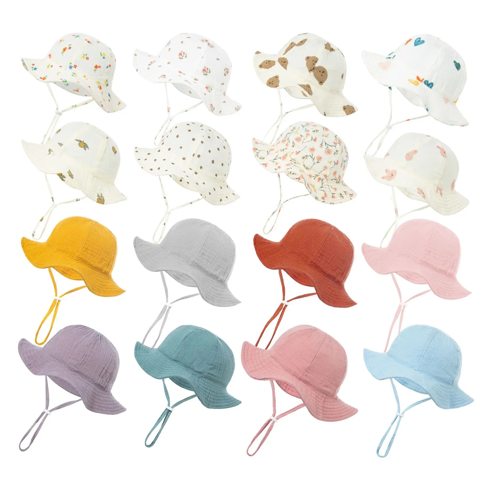 Gorra solar UV algodón para bebé y niños modelo cubo unisex - imagen 4