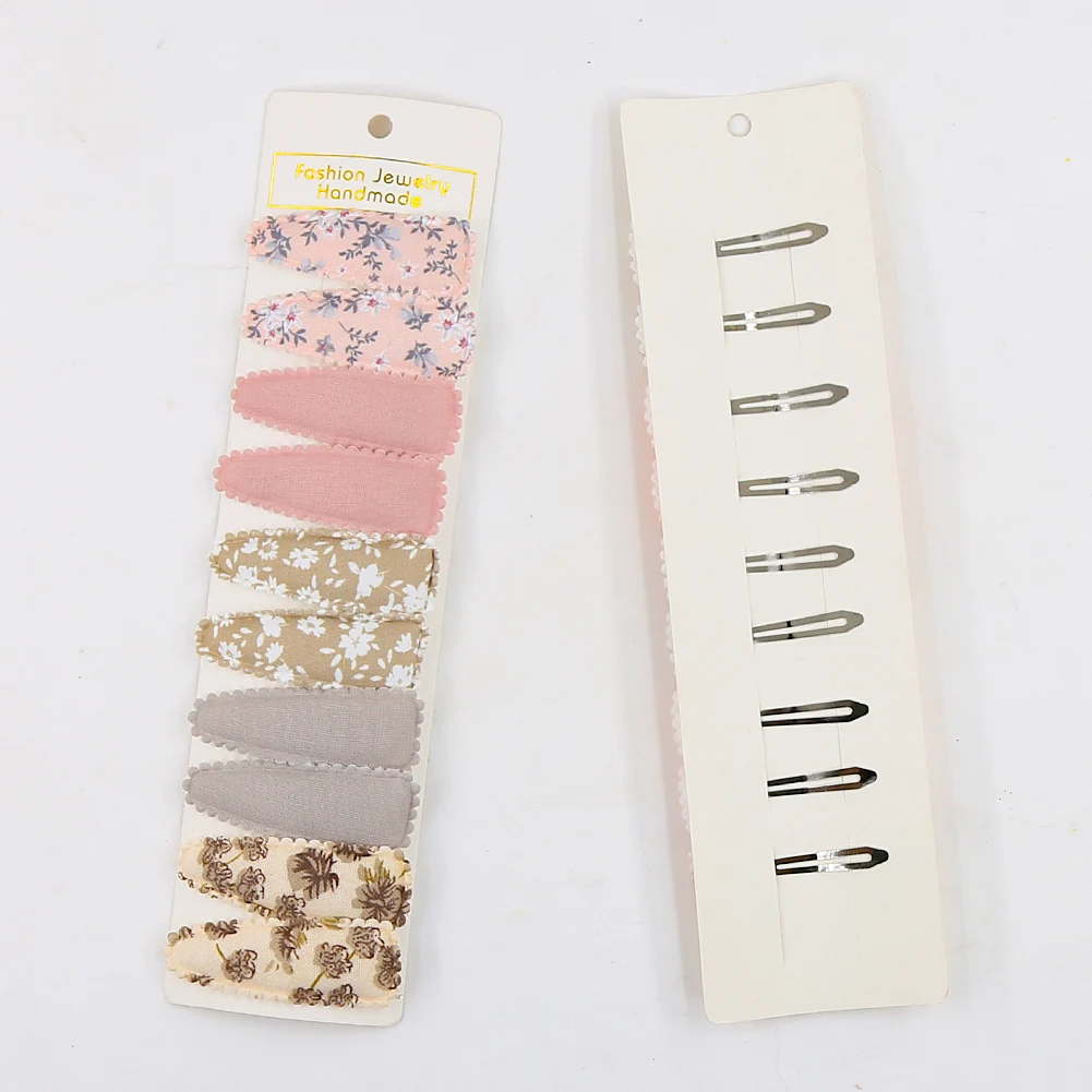Conjunto de clips para pelo 6 cm con flores estampadas infantiles - imagen 5