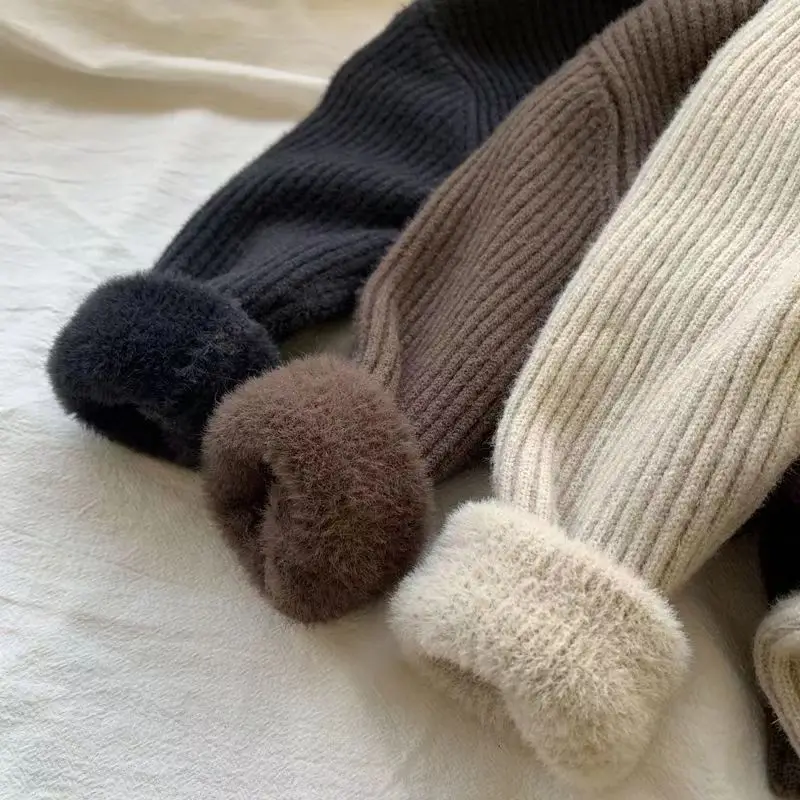 Jersey de cuello alto de terciopelo para bebé, abrigado y suave - imagen 4