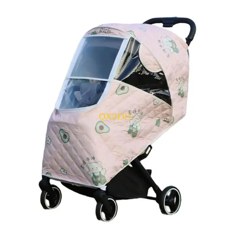 QX2D Funda para lluvia de cochecito bebé impermeable - imagen 5