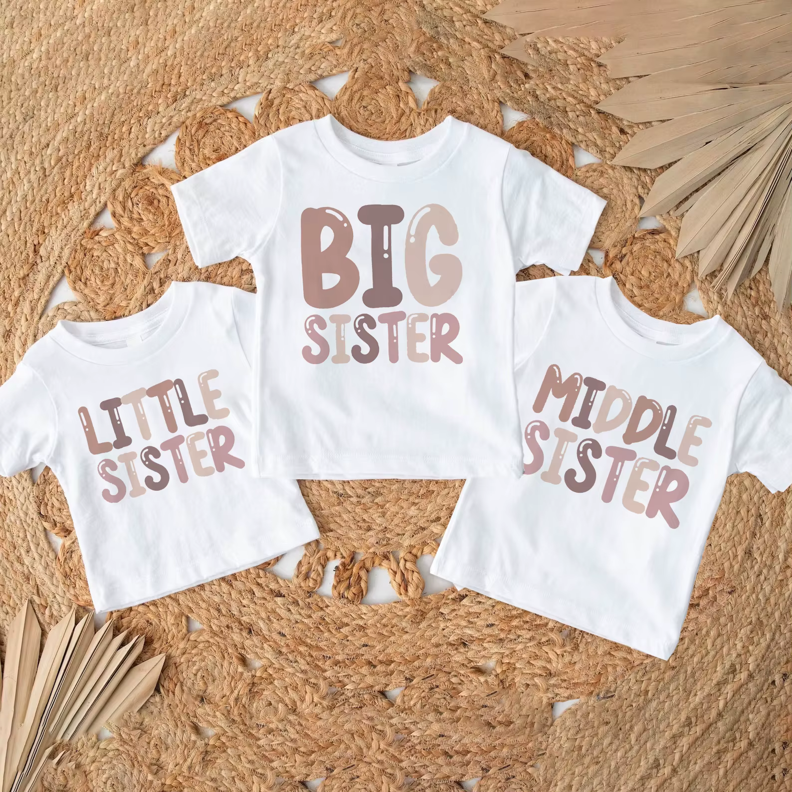 Camiseta de verano con estampado a juego para hermanas niñas - imagen 5