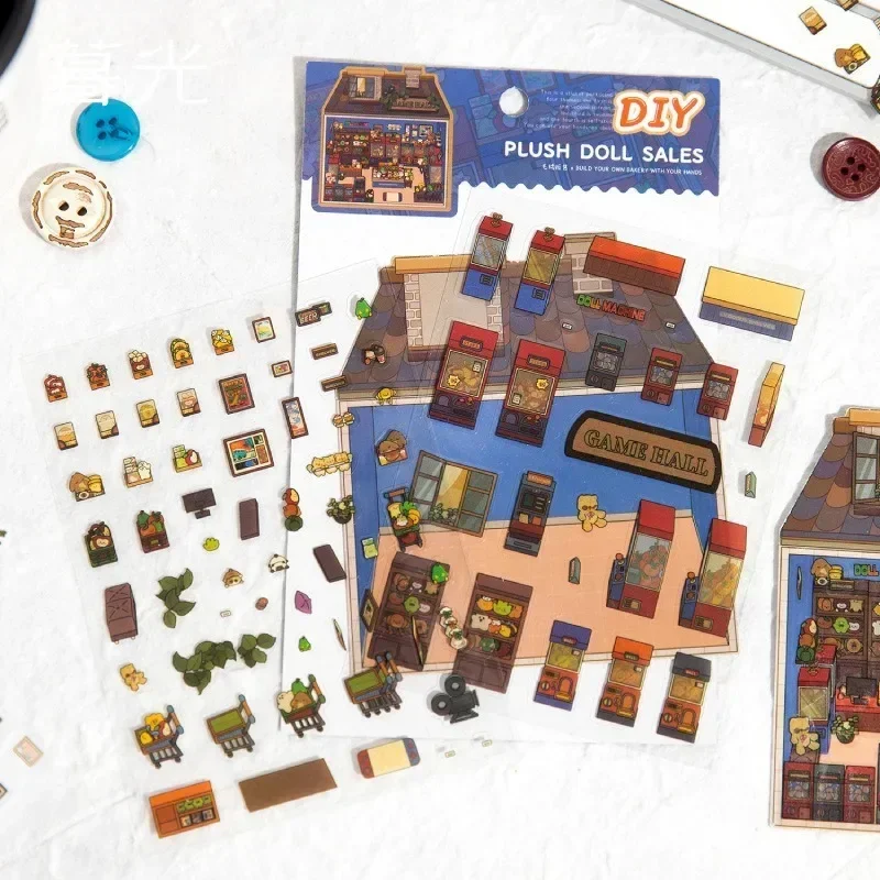 Pegatinas 3D de paisaje miniatura para juegos acogedores - imagen 3