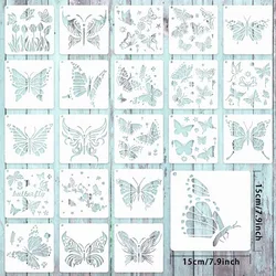 Set de 25 plantillas de mariposa para manualidades y pintura