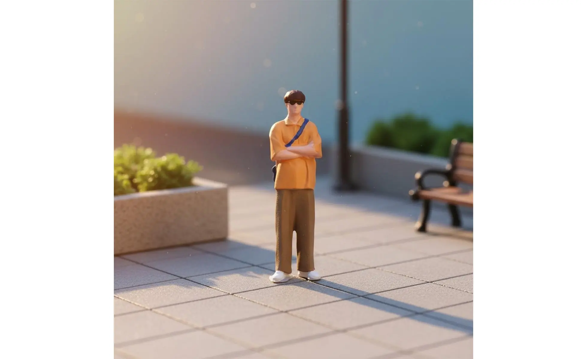 Figura masculina en miniatura a escala 1:64 con detalles realistas