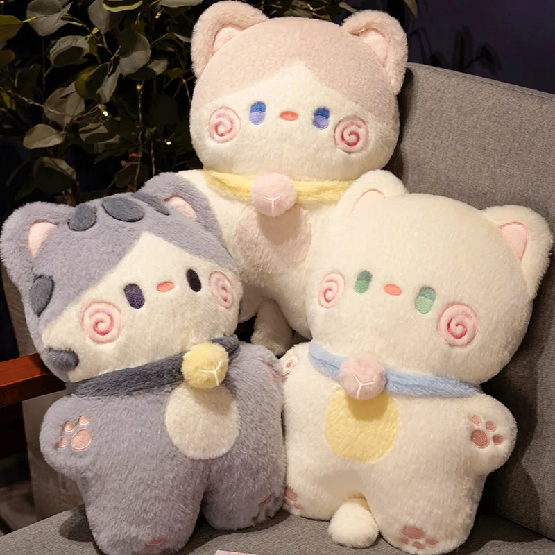Almohada peluche de gatito con campana suave para niños