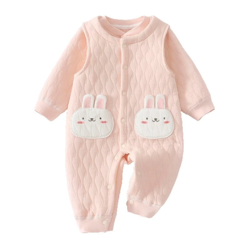 Mono de invierno unisex para bebé en algodón con estampado animalitos