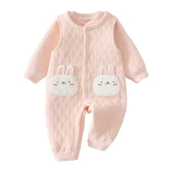 Mono de invierno unisex para bebé en algodón con estampado animalitos