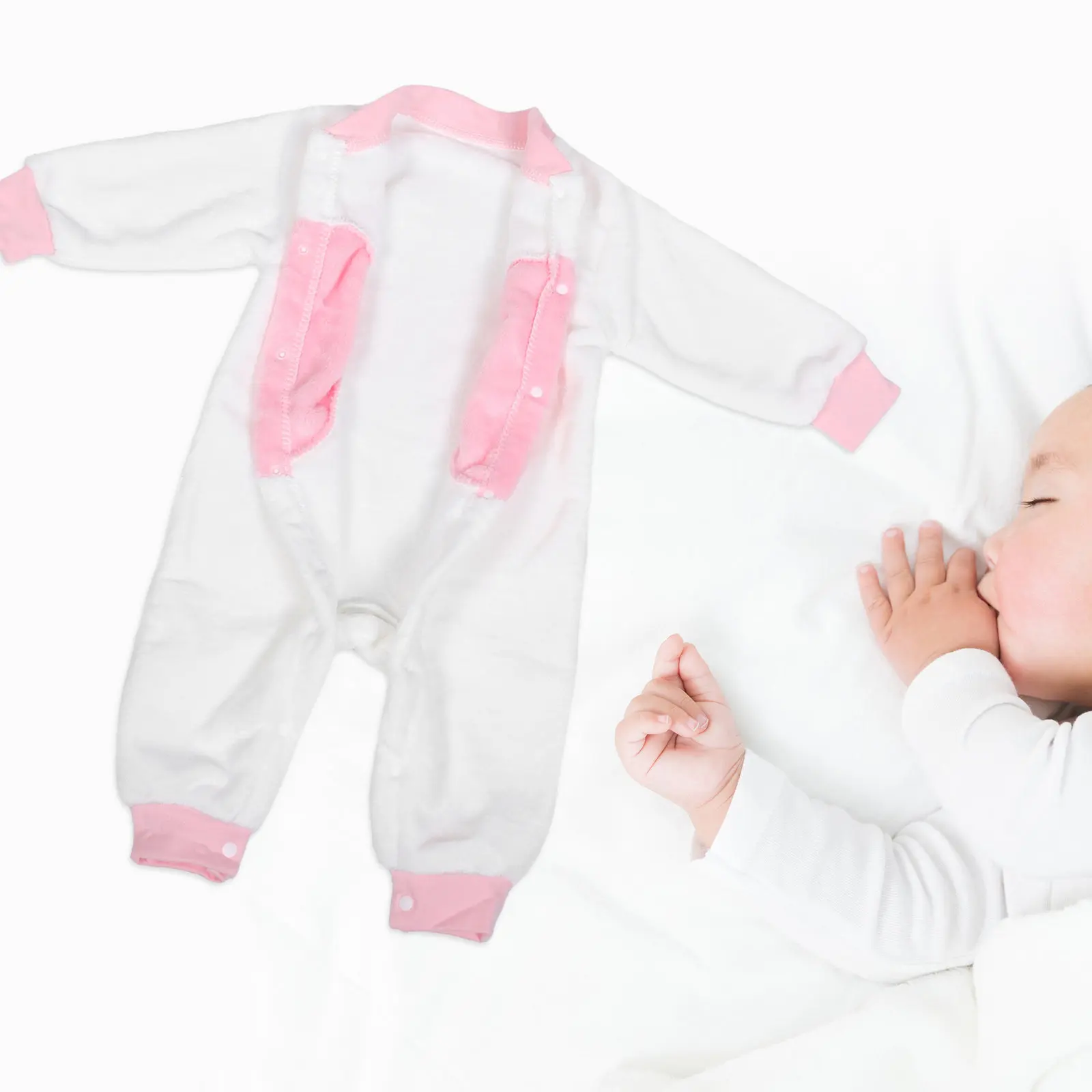 Mono con capucha de forro polar para bebé unisex cálido y suave - imagen 3