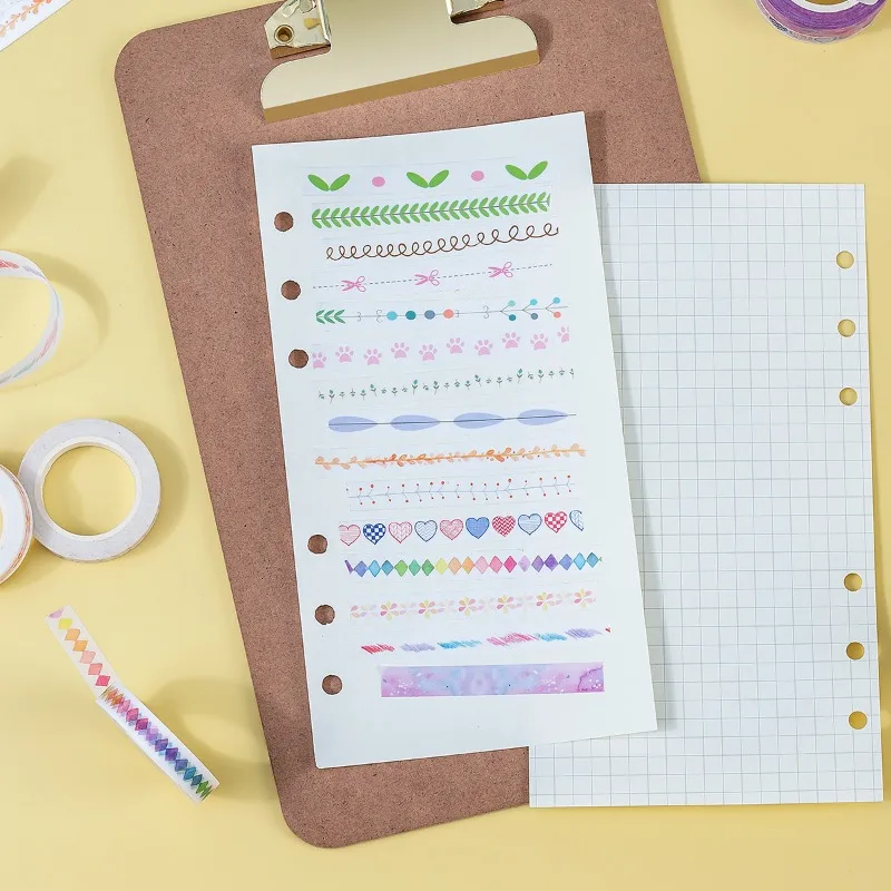 Cinta washi decorativa con flores kawaii para manualidades y álbumes - imagen 3