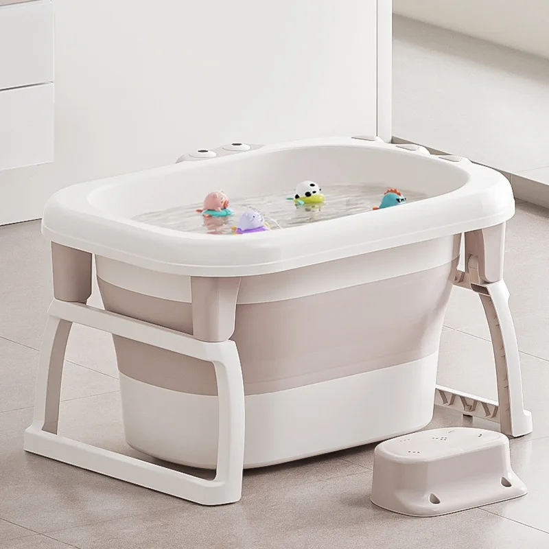 Bañera plegable antideformable para bebé con asiento extraíble - imagen 2