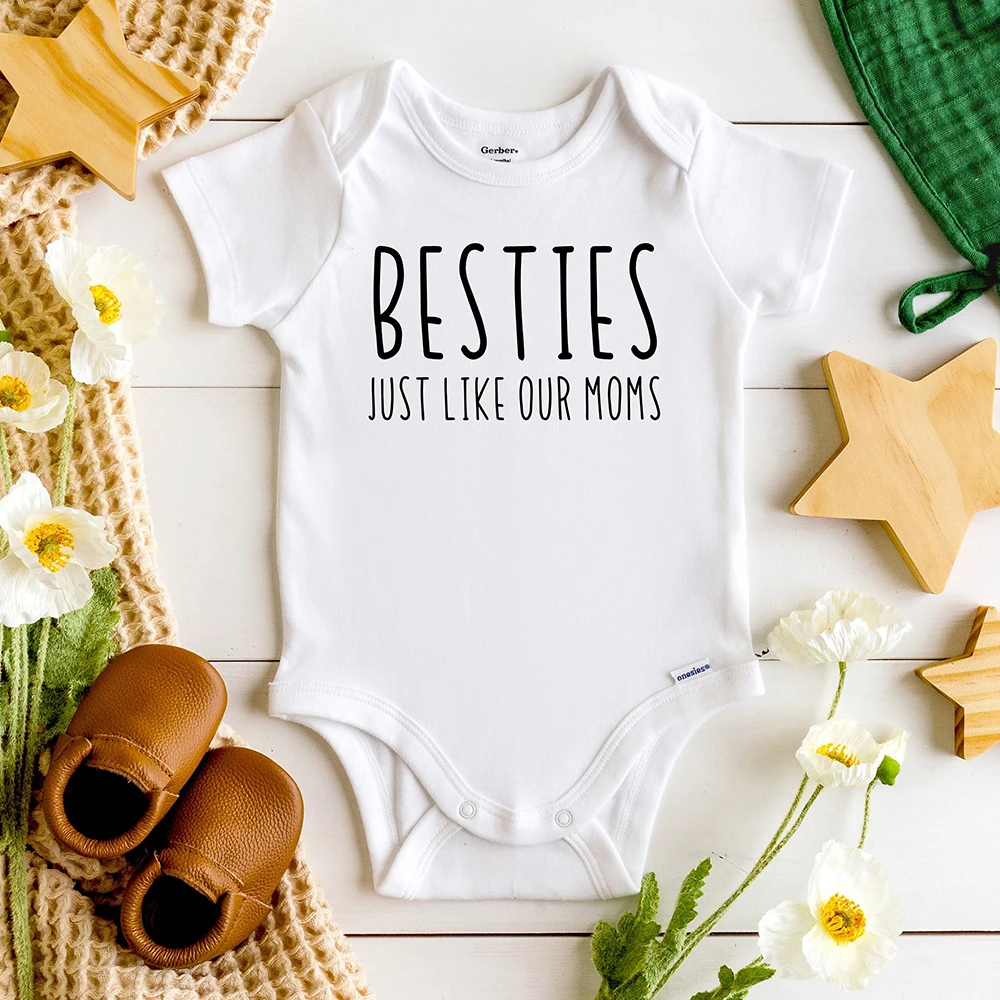 Besties Like Our Moms body de bebé para niña, pelele suave - imagen 2