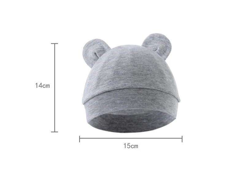 Gorro liso de algodón suave para bebé