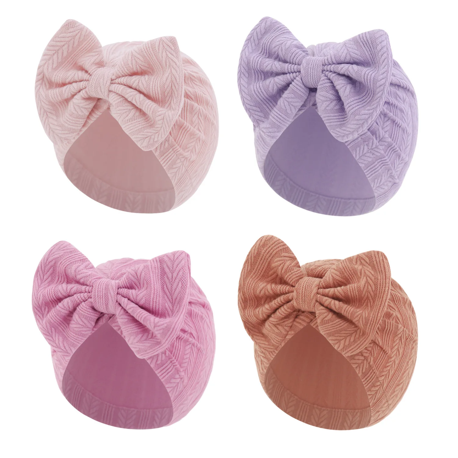 Turbante para bebé niña con lazo sólido – moda fotografía - imagen 5