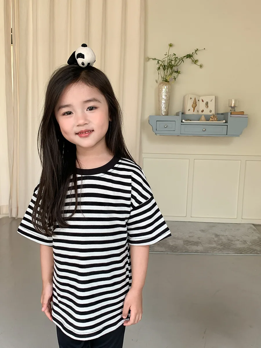 Camiseta infantil a rayas colores verano