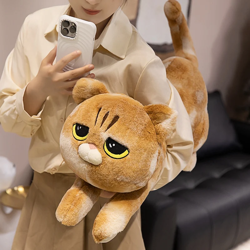 Almohada de peluche de gato tumbado suave, dibujo animado - imagen 4