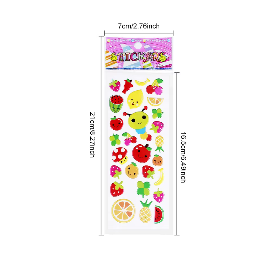 Pegatinas hinchadas infantiles para scrapbooking