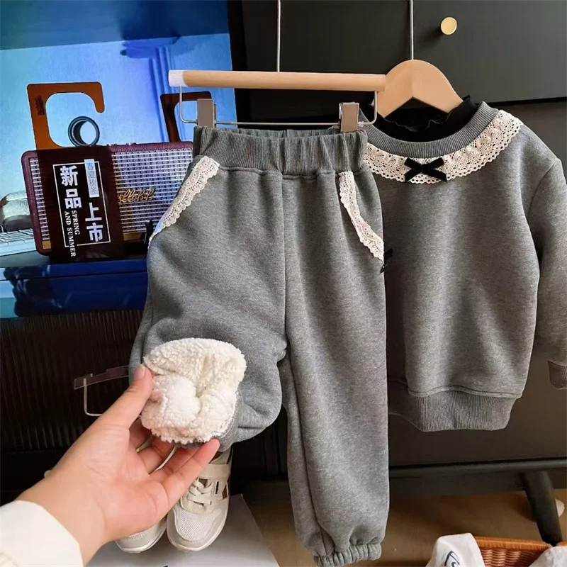 Conjunto de invierno acolchado para niñas y bebés, cálido - imagen 5