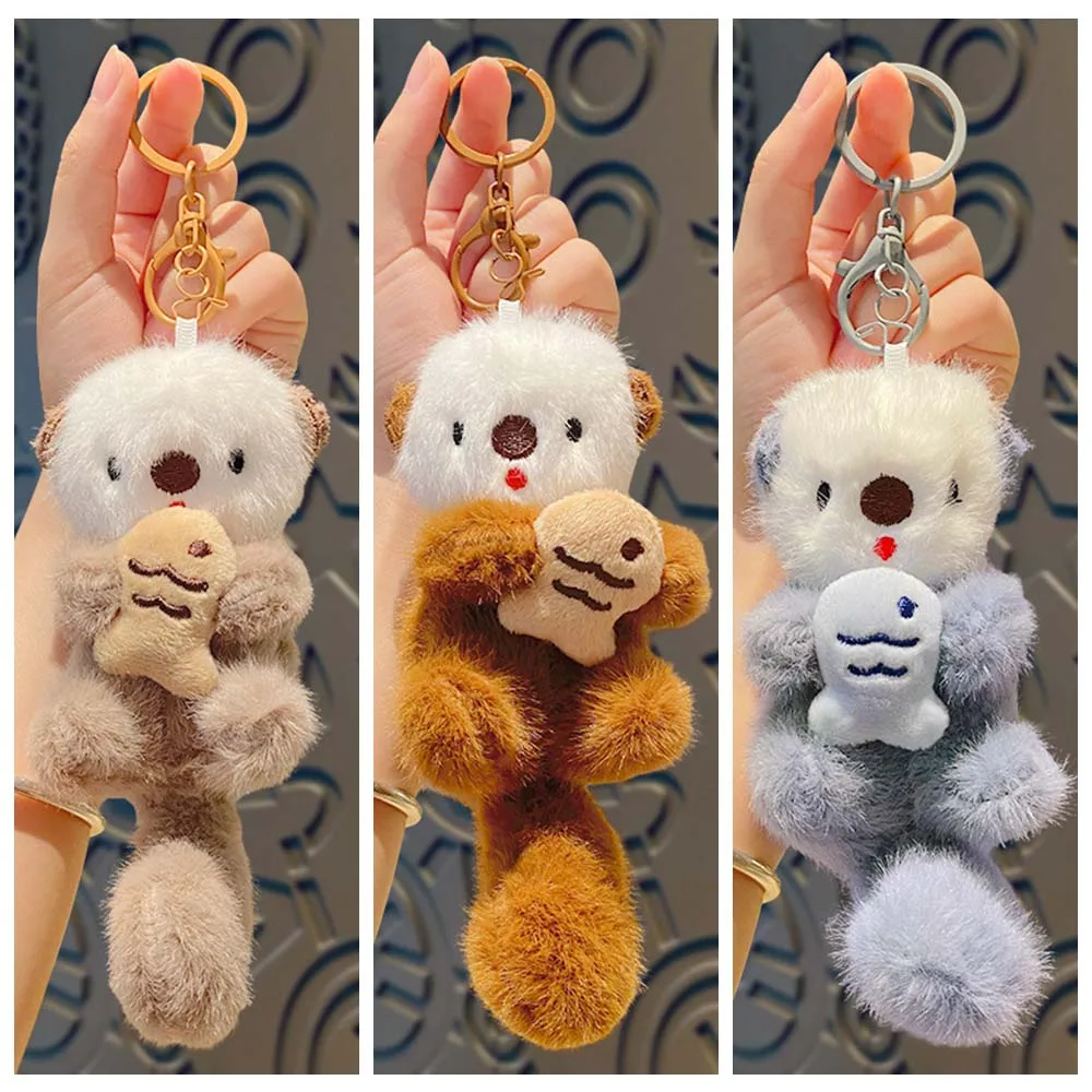Llavero peluche nutria colgante con forma de pez - imagen 4
