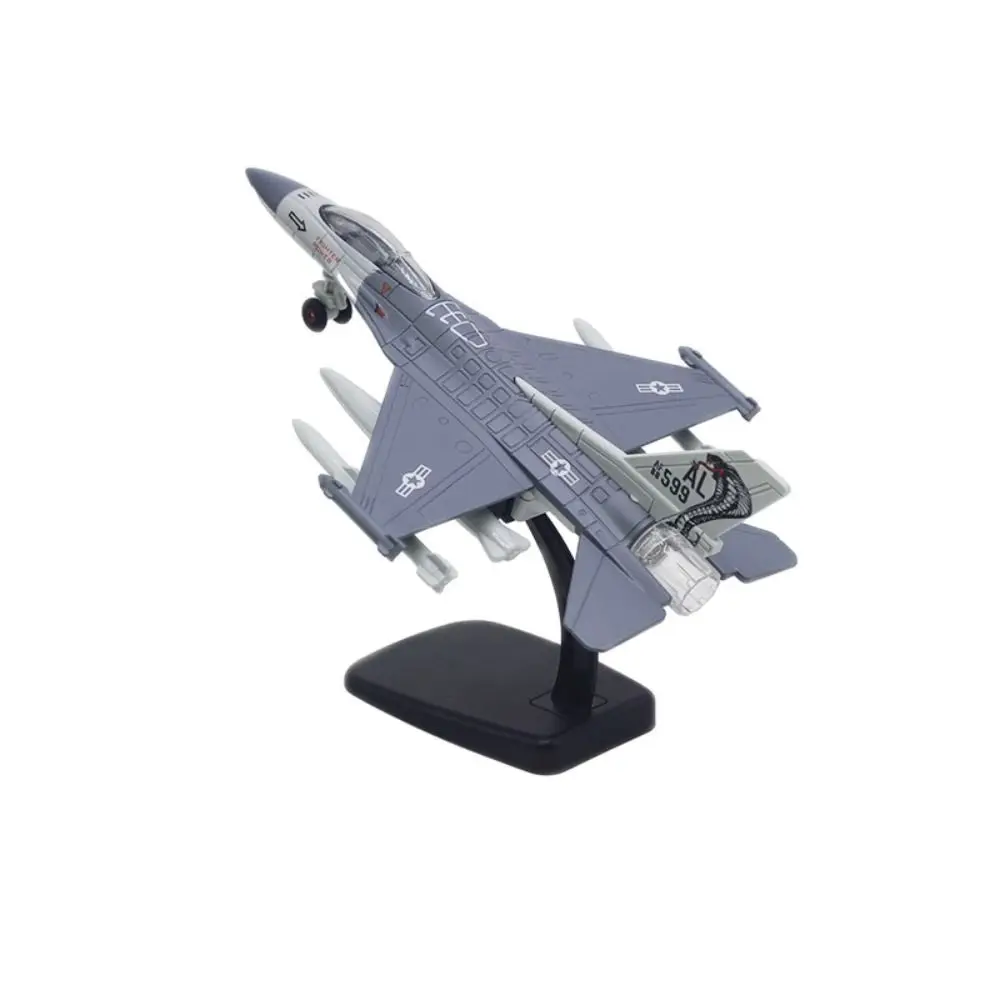 Avión de metal con luz y sonido – Réplica F16 de colección para niños - imagen 3
