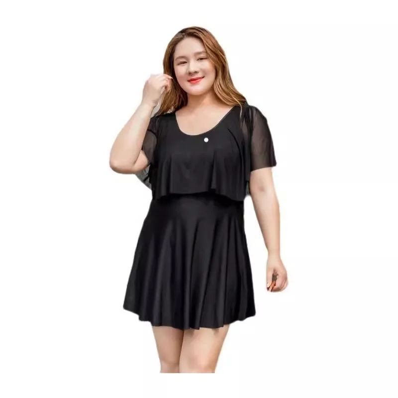 Bañador de maternidad con falda – Talla grande y control abdominal - imagen 4