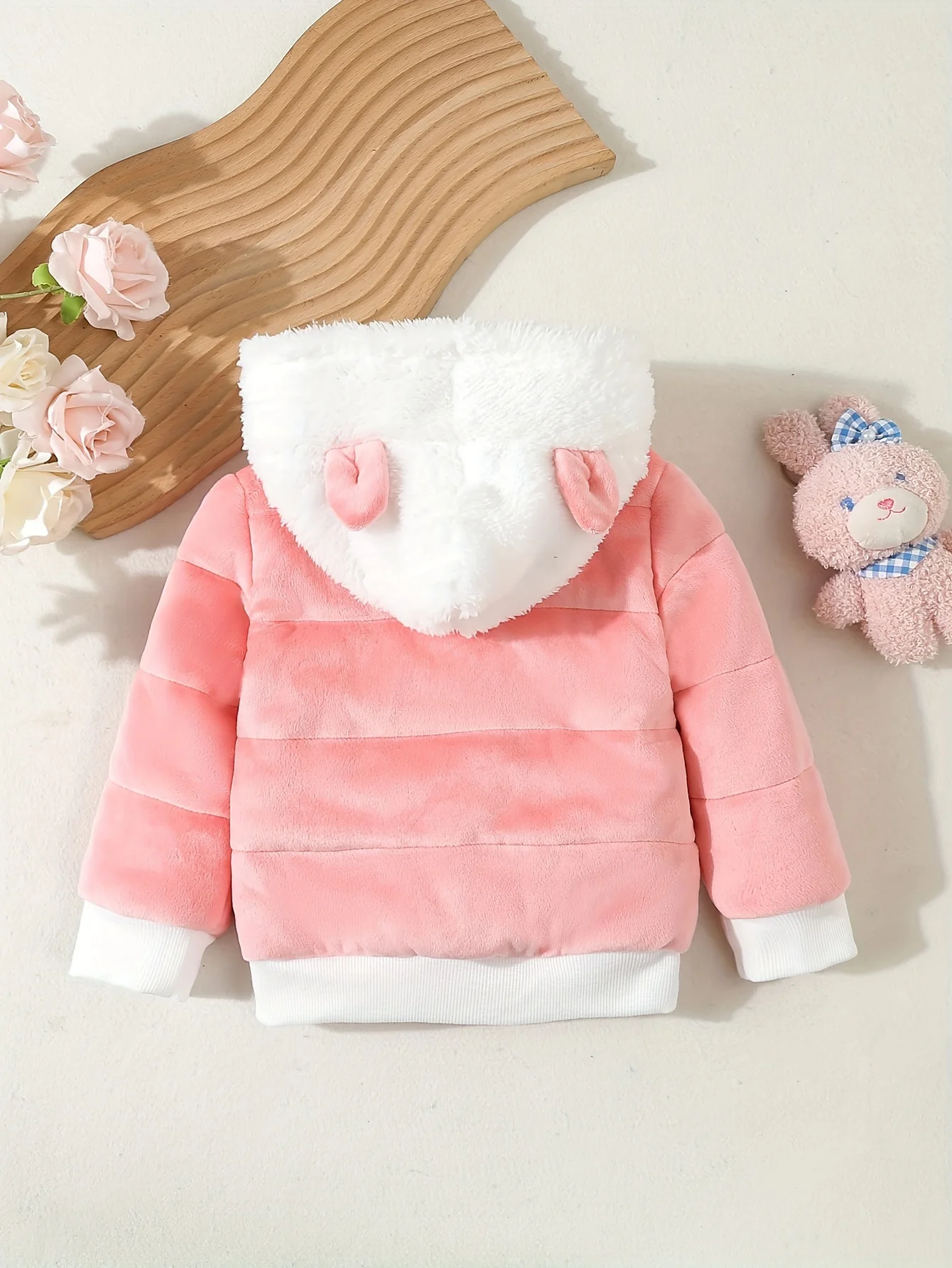 Chaqueta acolchada de algodón con bordado conejo para niña invierno - imagen 5