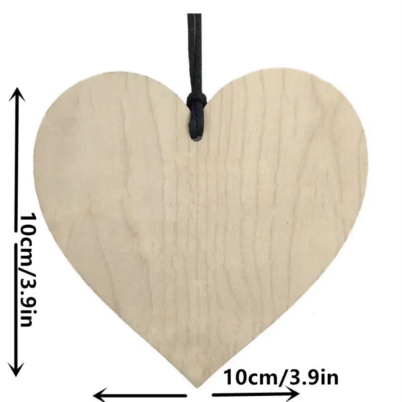 Tarjeta corazón madera con texto Dad y Bump