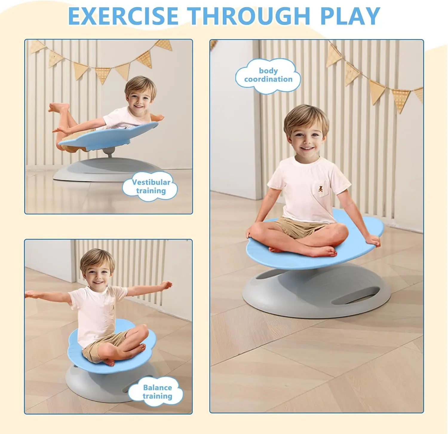 UBRAVOO silla giratoria sensorial para niños TDAH y autismo - imagen 4