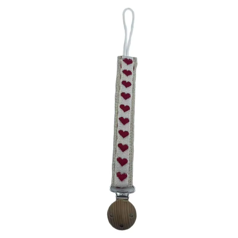 Pinza para chupete bebé retro floral con encaje bordado - imagen 5