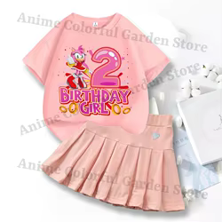 Conjunto verano niña vestido y camiseta estampado de números