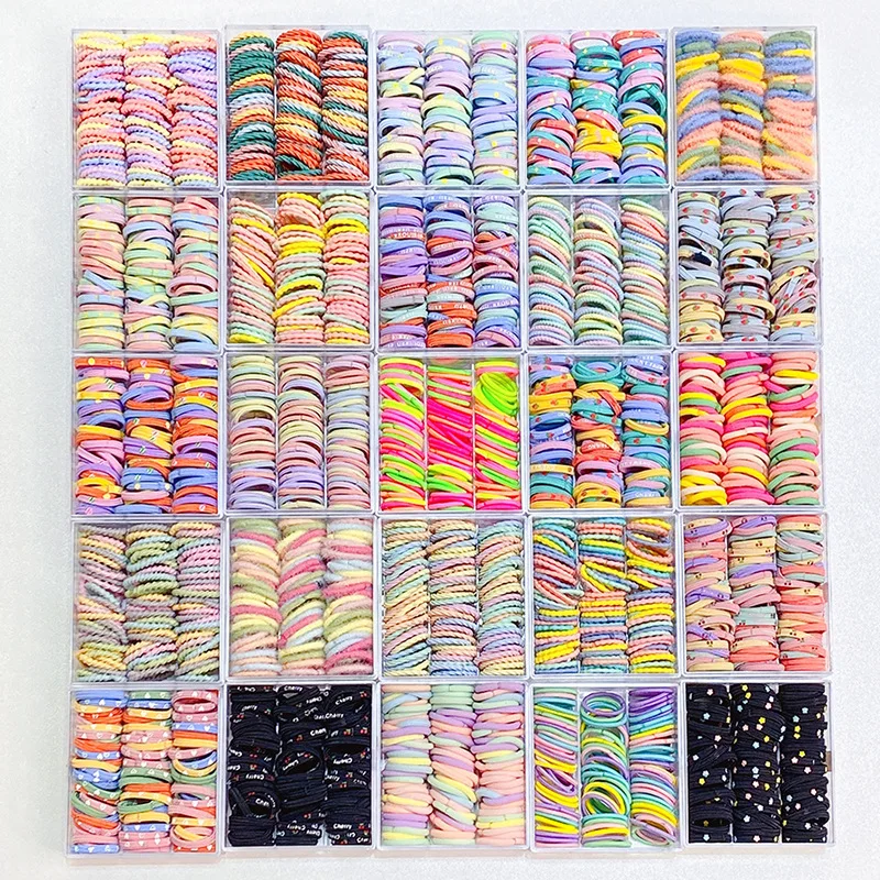 Bandas elásticas y lazos para el cabello de niña - Pack suave