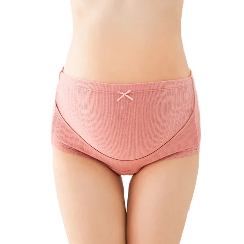 Bragas de algodón para embarazo de cintura alta, cómodas