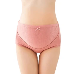 Bragas de algodón para embarazo de cintura alta, cómodas