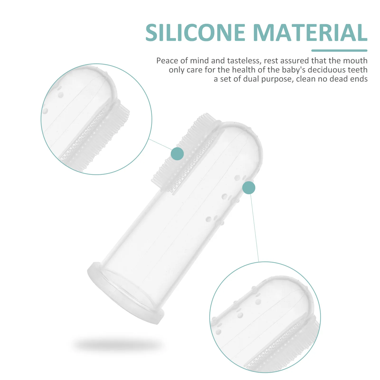 Cepillo de dientes silicona suave para bebés reutilizable - imagen 4