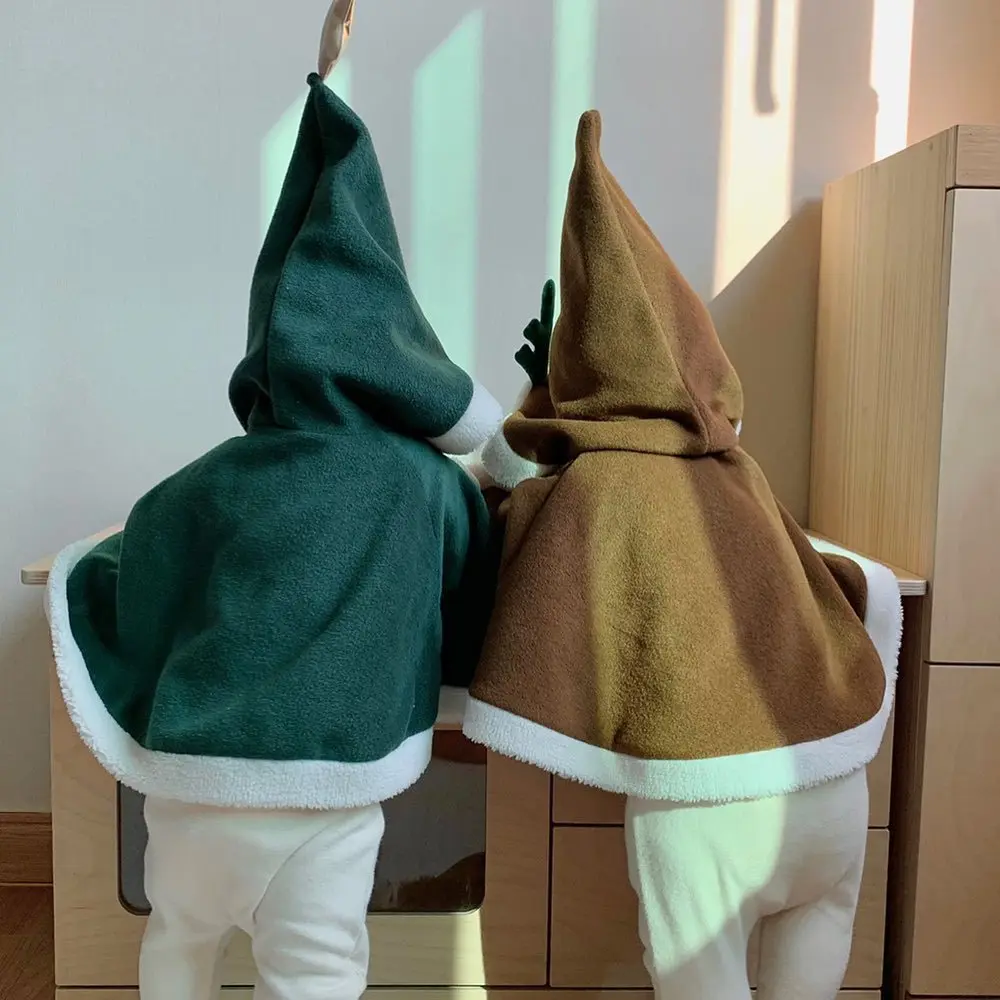 Capa de Navidad bebé cálida felpa suave estilo Papá Noel invierno - imagen 5
