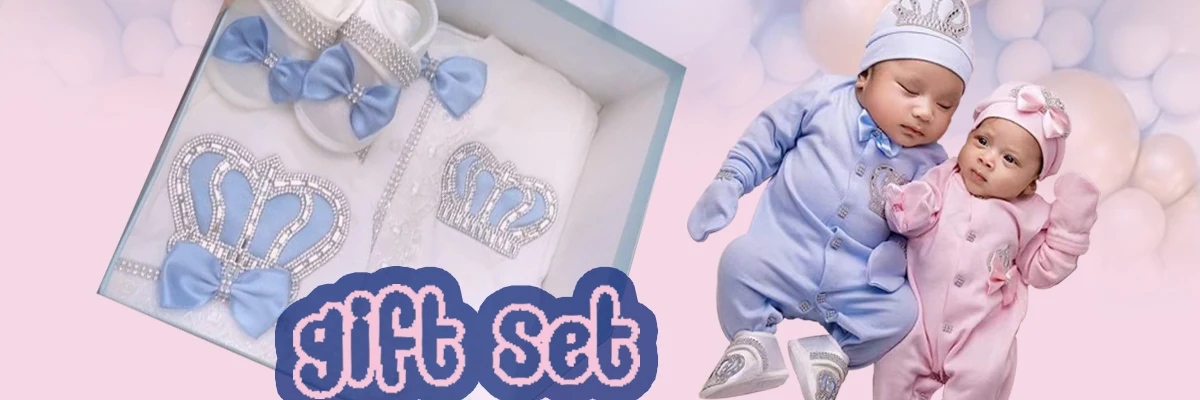 Conjunto rosa y blanco para recién nacido