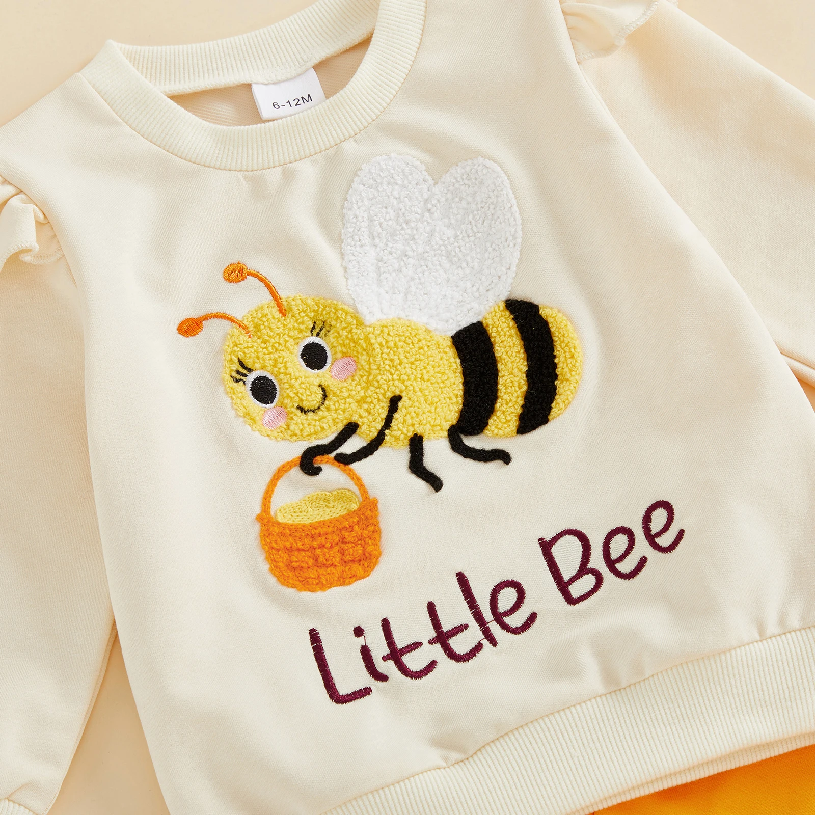 Tregren conjunto bebé niña sudadera y pantalón abeja cuello redondo - imagen 5