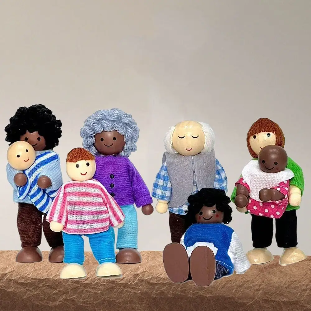 Juego de muebles madera en miniatura para contar historias