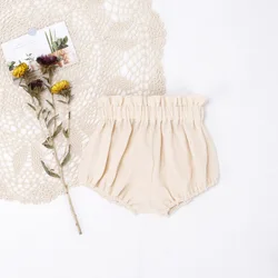 Pantalones cortos de algodón muselina con cintura elástica