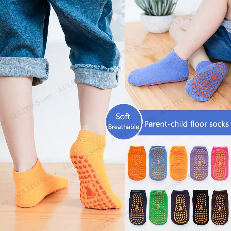 Calcetines antideslizantes de algodón para trampolín – Transpirables niños - imagen 2