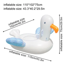 Esterilla flotante inflable en forma de gaviota para verano