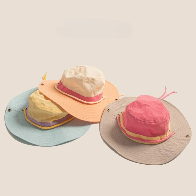 Gorro de pescador infantil secado rápido con ala ancha anti-UV