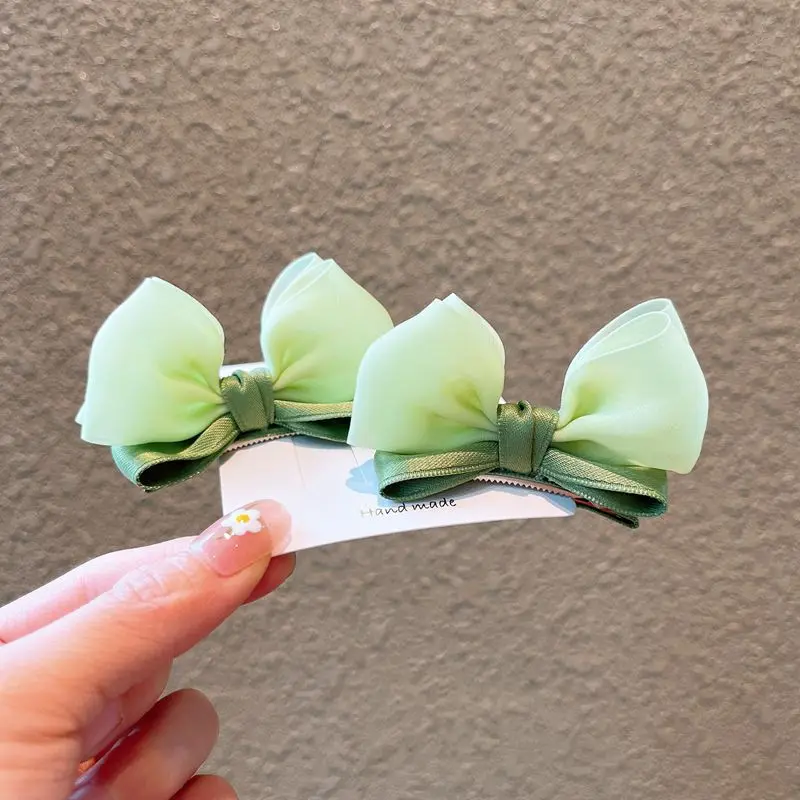 Horquillas para el cabello con lazo 3D y acabado alta gama para bebés - imagen 3