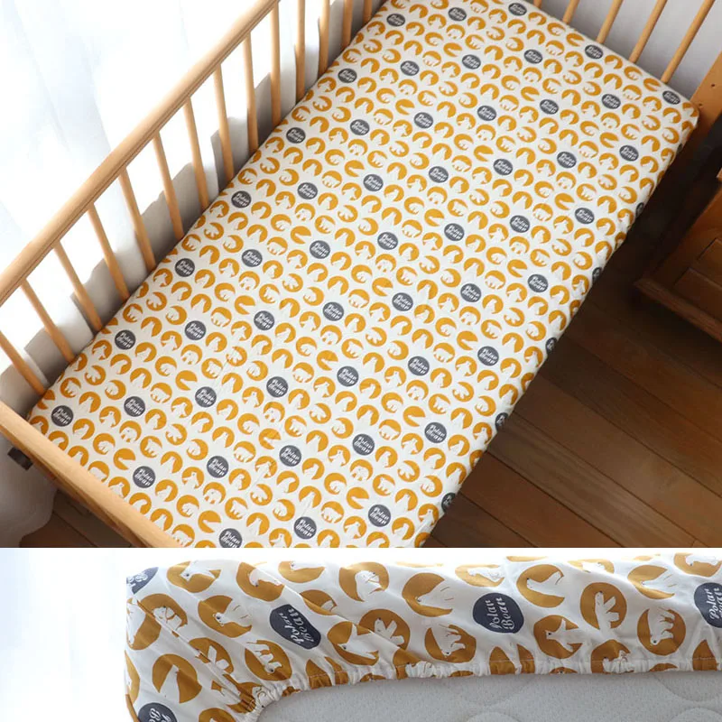 Sábana bajera de algodón para cuna – Funda protectora ajustable - imagen 2