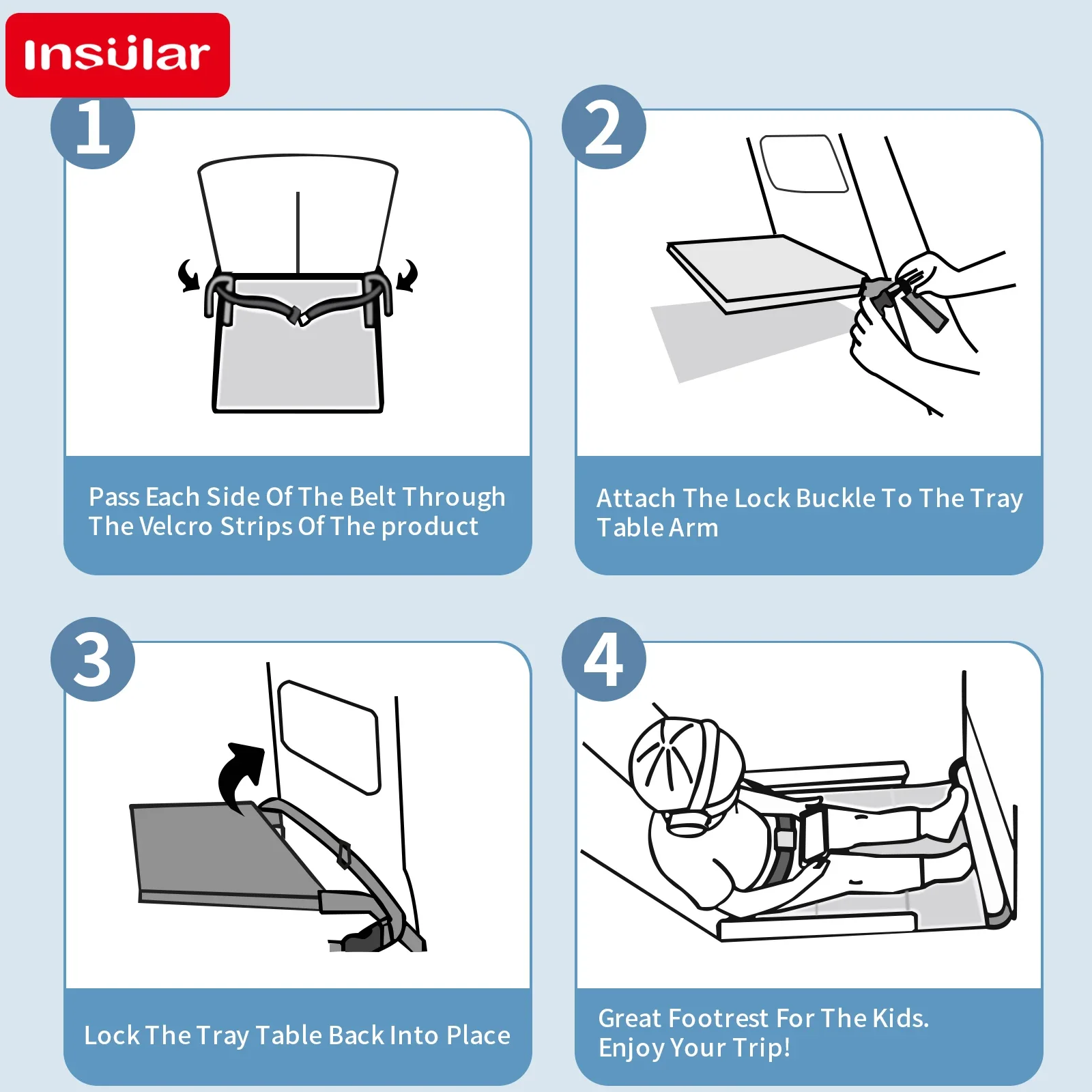Extensor asiento avión para niños – poliamida impermeable lavable - imagen 2