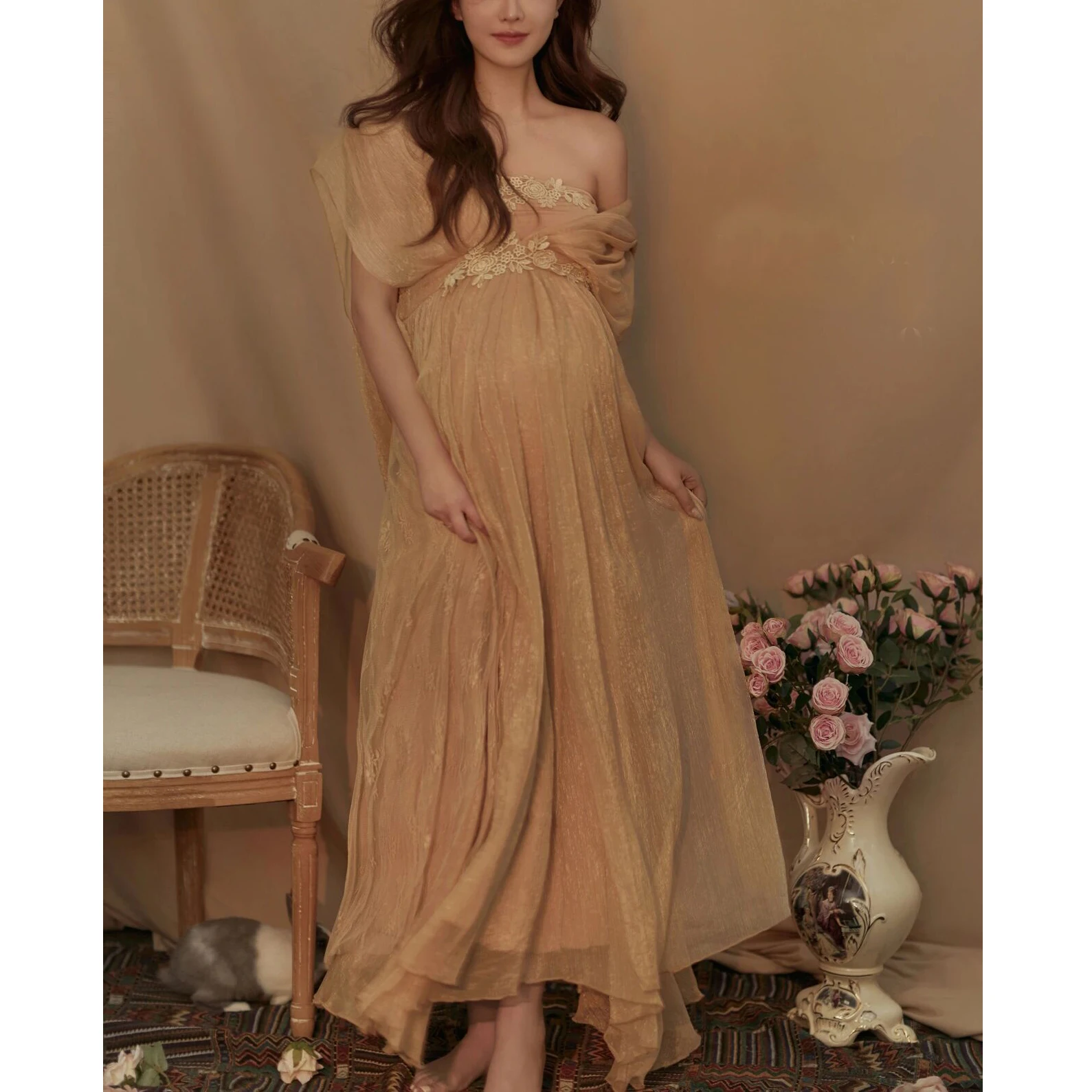 Vestido de maternidad para sesión fotográfica - imagen 4