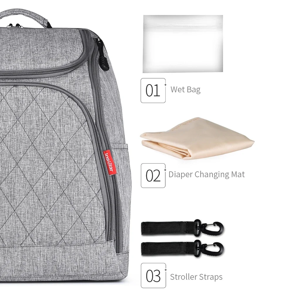 Mochila cambiador de bebé con gran capacidad para el carrito - imagen 4