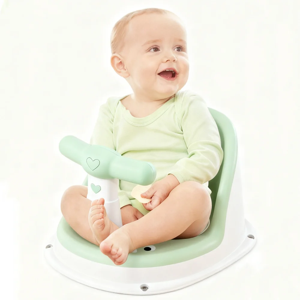 Asiento de baño con ventosa antideslizante para bebé – soporte de ducha portátil
