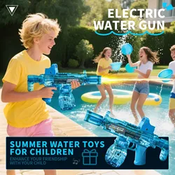 Pistola de agua eléctrica con luces, retroceso y sensor automático
